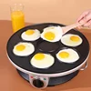 220V 1200W Electric Crepe Pancake Maker Machine Omelette Pizza 7 Holes Fried Egg Burgers Machine Non-stick Big Diameter Ovenware 5