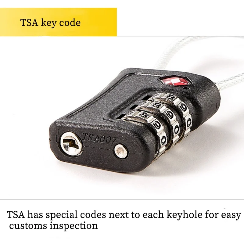 TSA Travel Luggage Mini Security Digit Combination Padlock 3 Digit Anti-Theft Password