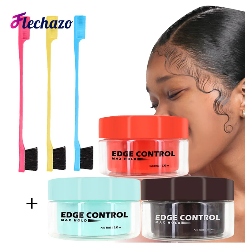 90G Hair Edge Control Per 4C Hair Broken Hair Finishing Anti-Crespo Hair Edge Wax Effect Perfect Hair Line Styling Cream Gel