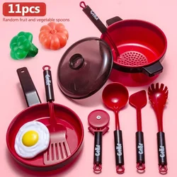 Deluxe Kids' Kitchen Playset with Cookware and Cutting Fruits - Perfect Cooking Toys (11pcs)