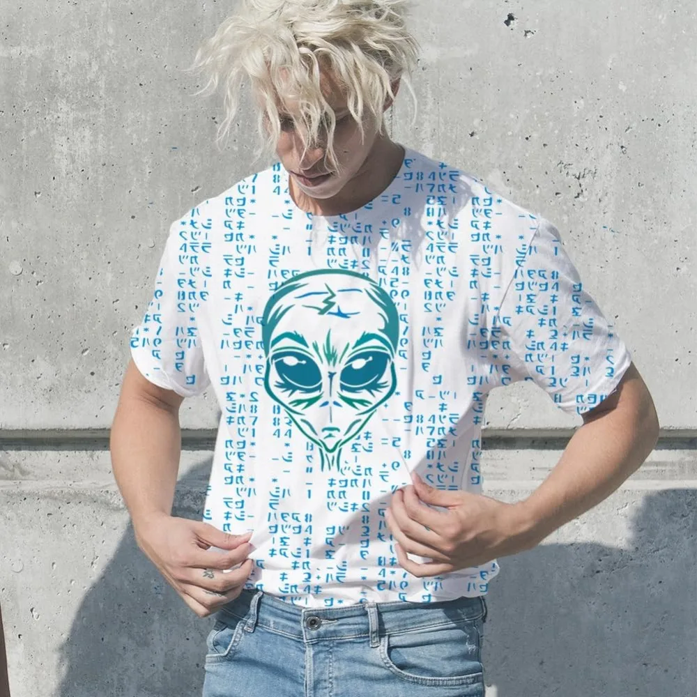 Alien Code Painting Stencils 2 Pcs 2 Styles for Painting Head Decorative Floral