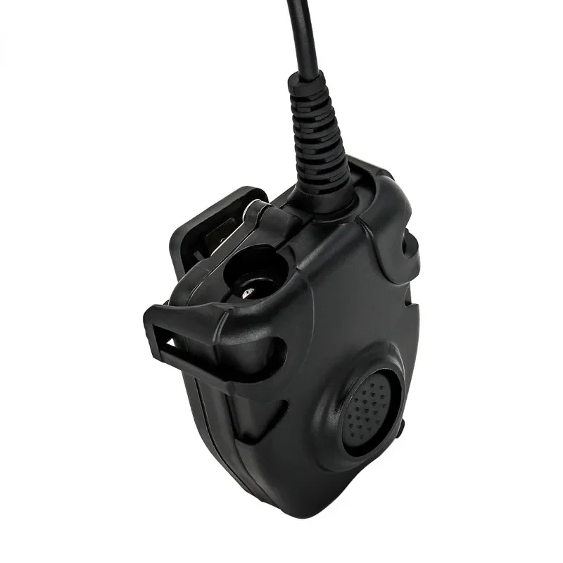 Tactical airsoft pickup shooting headset walkie-talkie military adapter Compatible with PELTO PTT kenwood
