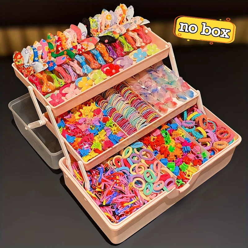555pcs Girls Hair Accessories Set Colorful