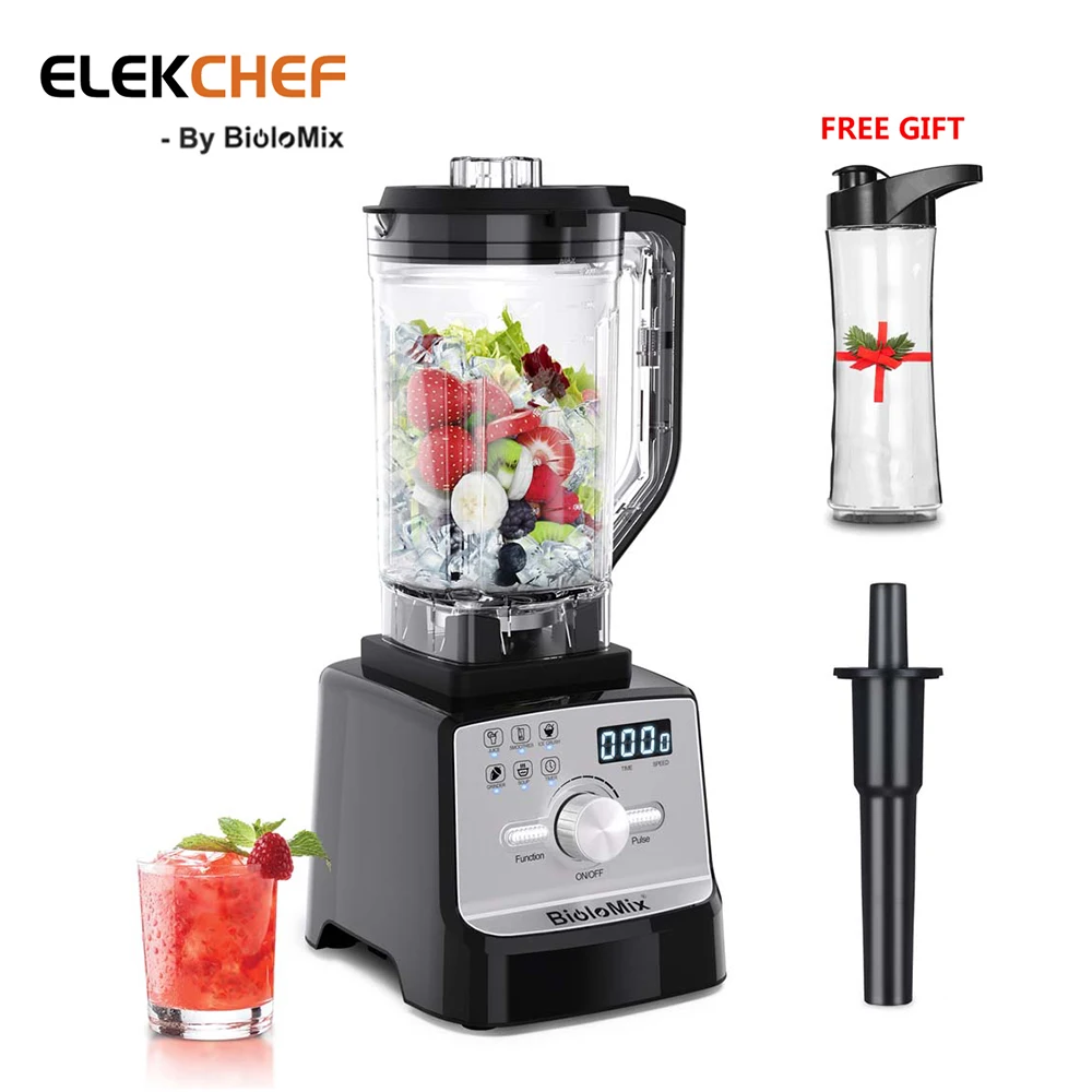 2000w heavy duty commercial blender 6 blades mixer juicer food processor ice smoothies blender high power juice maker crusher ELEKCHEF Heavy Duty Commercial Blender Fruit Mixer Juicer Food Processor Ice Smoothies Blender 2200W Power Juice Maker Crusher