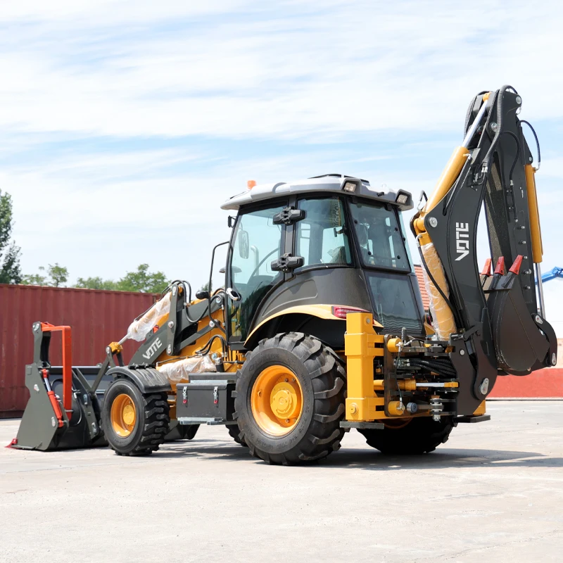 Free Shipping Chinese Mini Backhoe Excavator Loader 4x4 Compact Tractor With Loader And Backhoe Loader Customized - Image 4