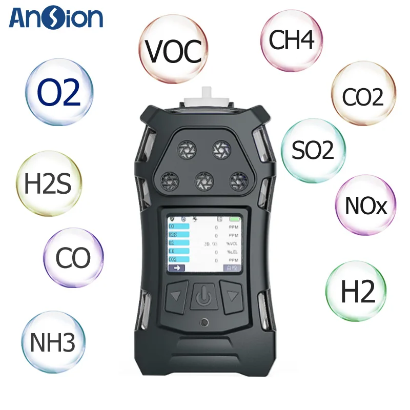Portable Gas Detector Industrial Multi Gas Detector LEL O2 H2S CO 4 Gas Detector Pump Suction - Image 2