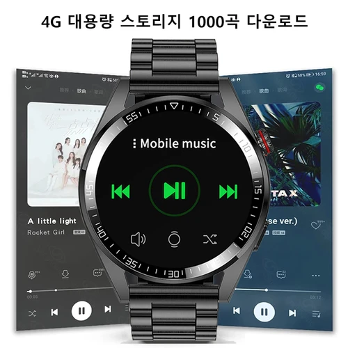 남성용 시계 4G RAM 466*466 스크린 스마트워치, 블루투스 통화, 항상 시간 표시, 로컬 음악, 안드로이드 ios 시계용 3