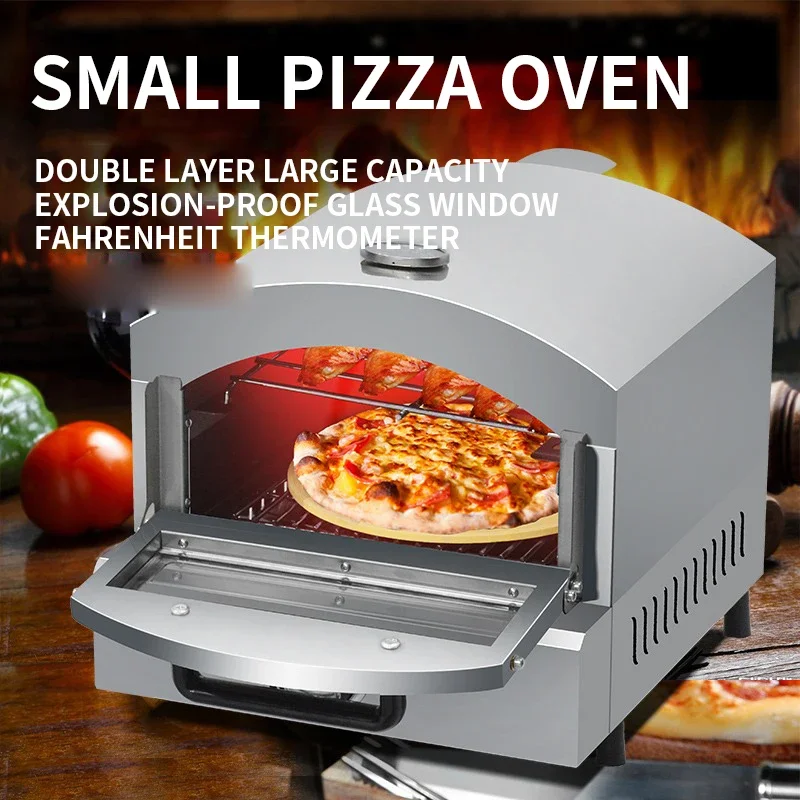 Gas Stainless Steel Grilled Steak Machine Pizza Oven Commercial Outdoor Baking Oven for Sale 10L 5