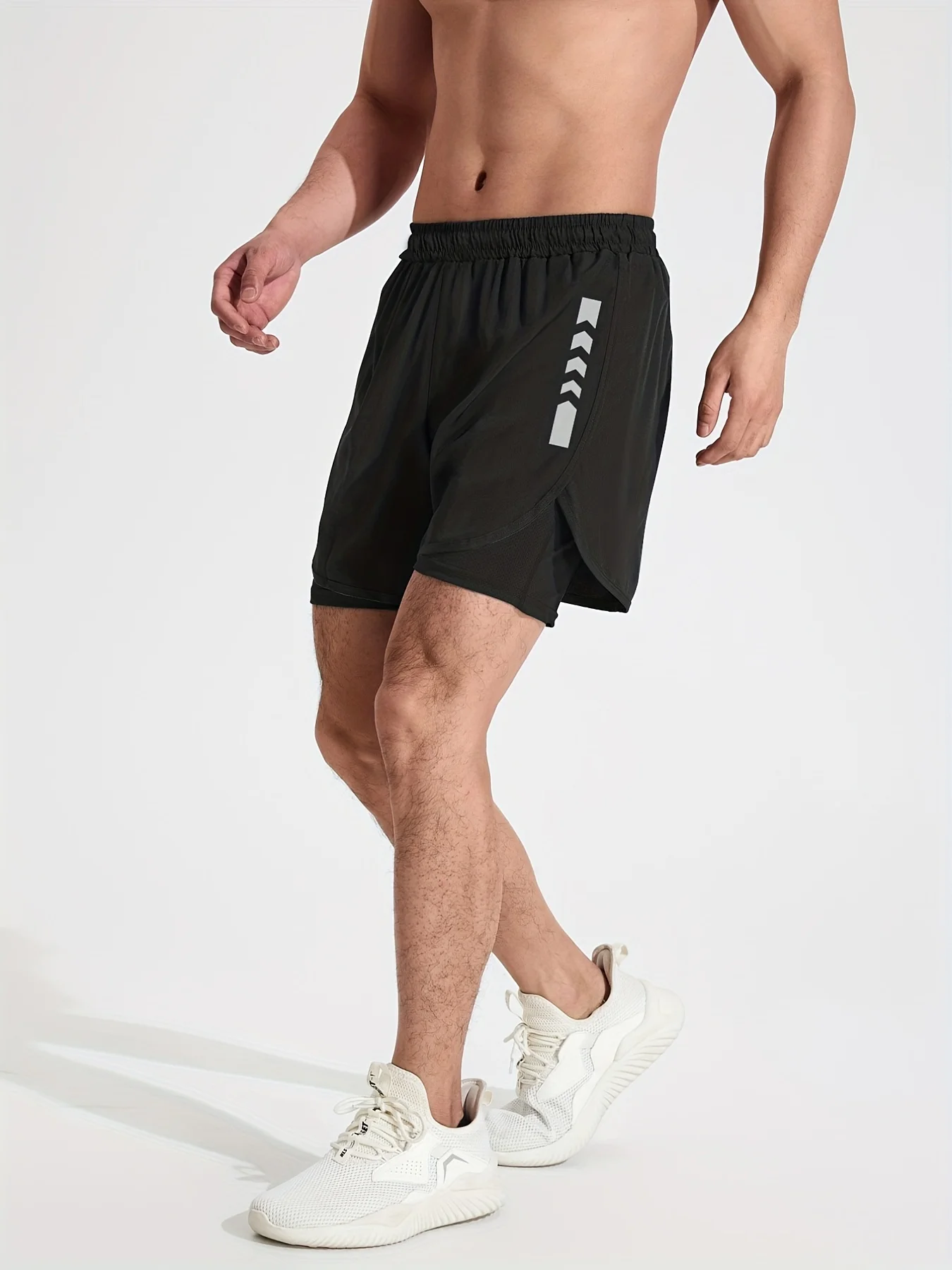 Mens Quick Dry Running Shorts with Dual Pockets-Super Breathable & Stretchy Workout Shorts for Active Athletes-Ideal for Gym