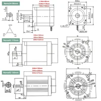 3-Phase Stepper Motor Nema34/Nema42/Nema52 Kit with EC3522/EC3822 Driver – 4.5–50Nm, 14/19mm Shaft, AC80-240V - Image 3