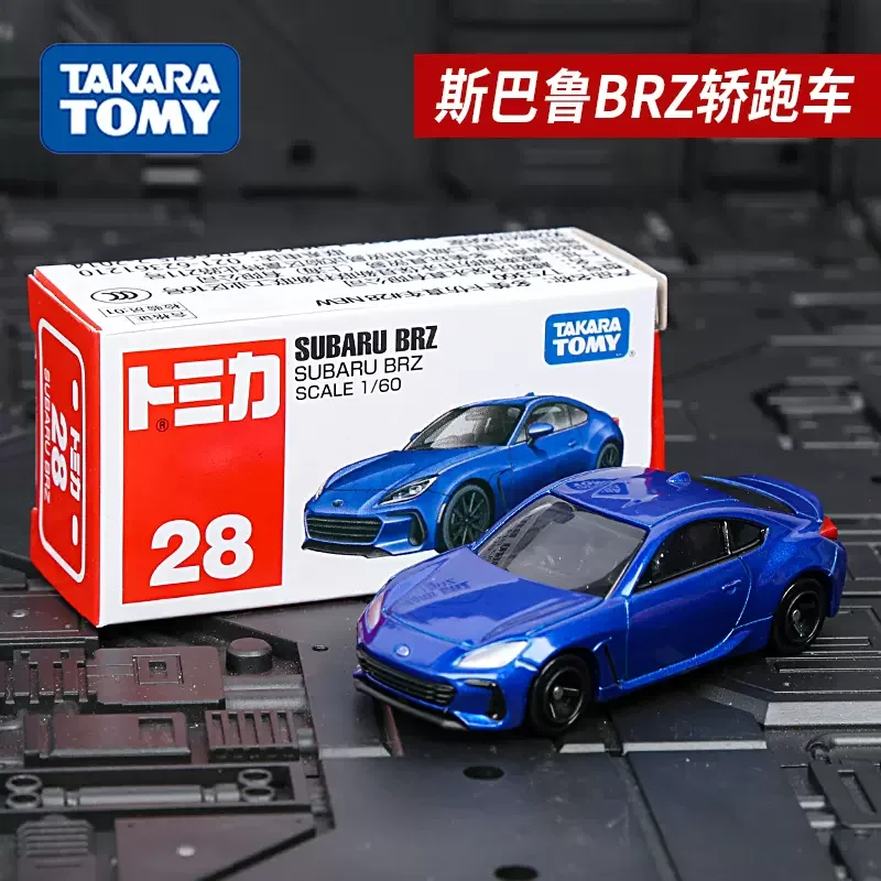 

Оригинальные модели автомобилей Takara Tomy из сплава, синие классические модели автомобилей Tomica для Subaru BRZ, литой масштаб 1:60, игрушечные автомобили для мальчиков, купе, автомобиль № 28