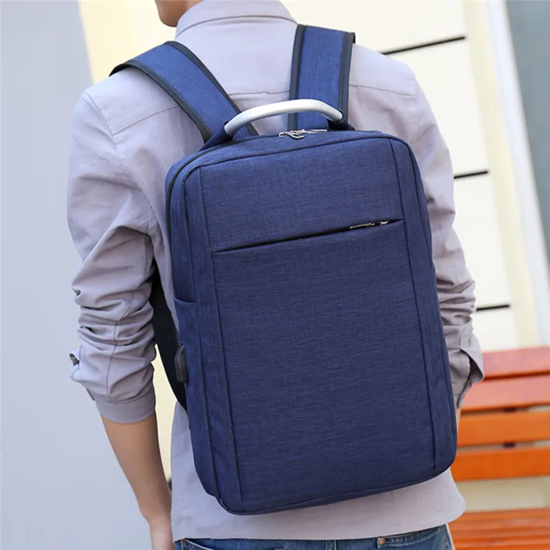 Oxford Ultralight Backpack Multifunction Anti-Theft Office Men USB Charging Backpack Laptop Notebook Travel School Business Bag image