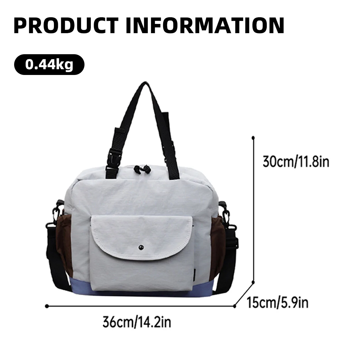 Japanese Style New Fashion Tote Bag for Going Out, Commuting Shoulder Bag, Casual Large Capacity Canvas Tote Bag for Female Students Attending Classes or Tutoring