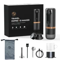 2 in 1 Espresso Machine 9 Bar Pressure Coffee Maker Compatible with Nespresso Capsules for Travel Camping Hiking Office Kitchen 1