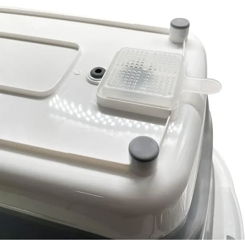 Multipurpose Collapsible Pet Bathtub Upgraded with Drainage Hole and Pet Hair Collector for Bathing/Shower, Portable 4