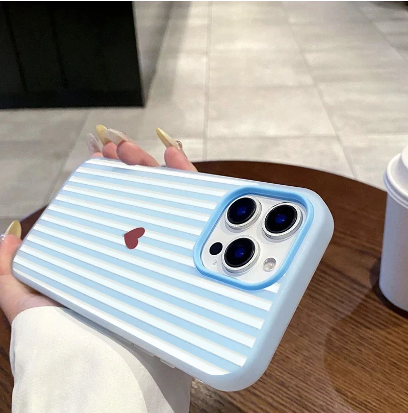 Colorful Vertical Stripes Candy Matte Soft Phone Case