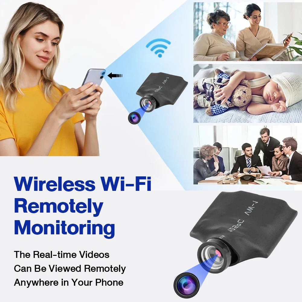 1080P HD Mini Camera DIY Wireless WiFi IP Camera Smallest Home Security Anti-theft Real-time Video Recorder Cam Remote View