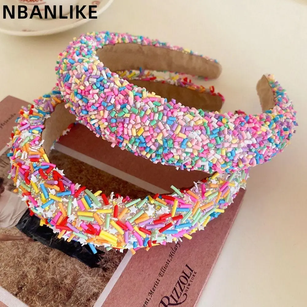 

Korean Fashion Acrylic Candy Color Hair Hoop Retro Donut Brightly Colored Headband Hair Accessories