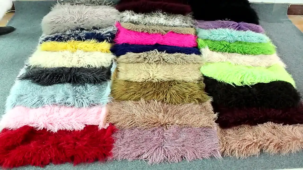 Длинные волосы тибетские монгольские настоящие вьющиеся тарелки из меха ягненка