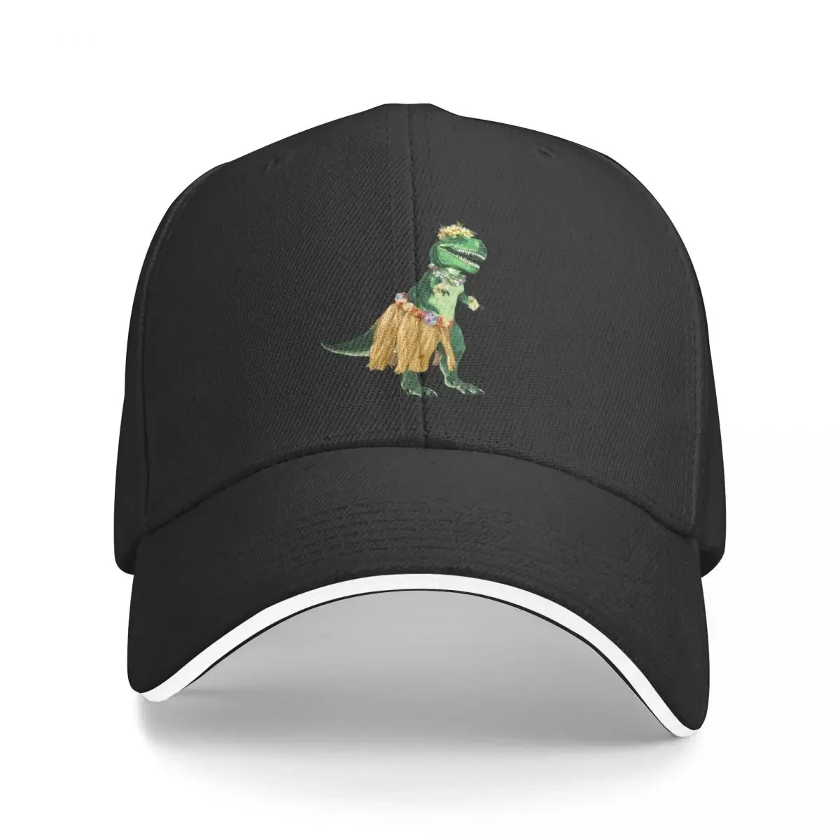 

T-rex The Hawaiian Hula Dancer Baseball Cap Visor fishing hat birthday Thermal Visor Caps Male Women's