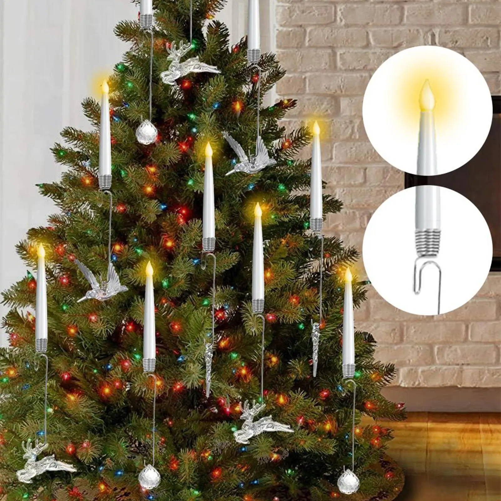 Christmas Tree Candles Flameless LED Candles Decorative Lights 6