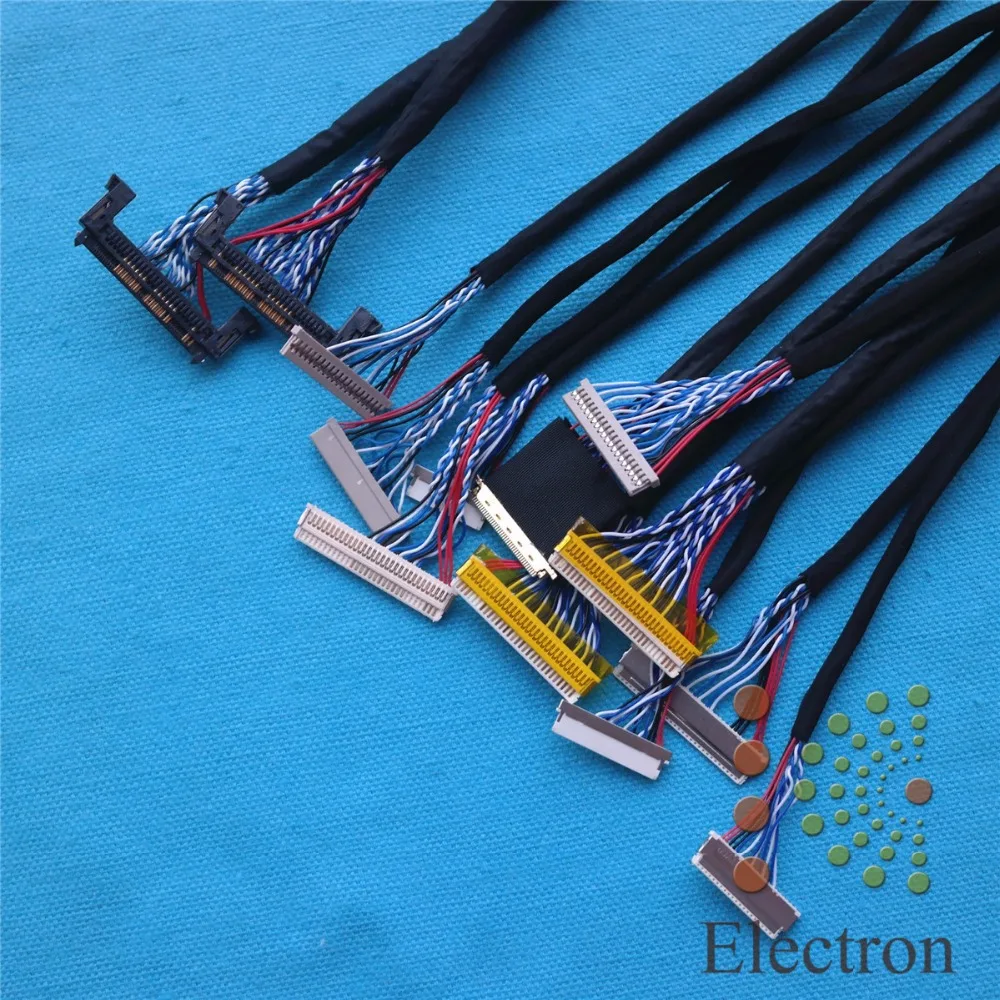 

14 шт., набор кабелей для ЖК-экрана, универсальный кабель LVDS для 10-55 дюймов, светодиодный ЖК-драйвер, подключаемый провод для экрана