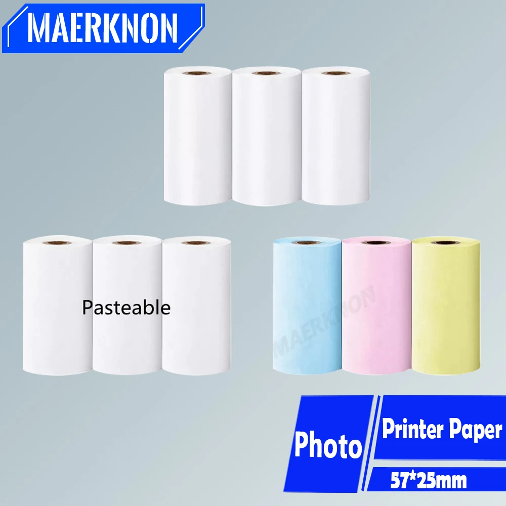 20 Rotoli Carta Termica Per Stampante - Adesivi Autoadesivi 57x25 Mm - Per Fotocamere Bambini E Mini Stampanti - Foto 9