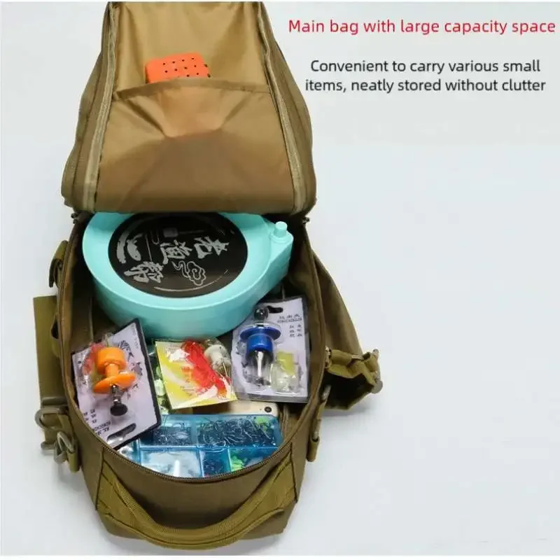 Description Picture 3 of itemFishing Tackle Bag Storage Organizer Multifunctional Waterproof for Men Women Waist Bag Fanny Pack for Camping Outdoor Sports