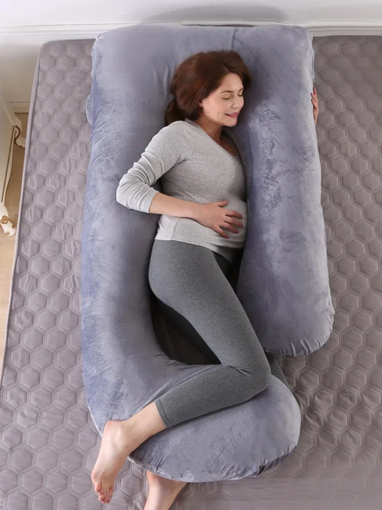 J Pregnancy Pillow for Pregnant Women Sleep Nursing Maternity Full Body Support for Back Belly Hip Leg Removable Cover 3kg 6.6lb pregnancy pillow