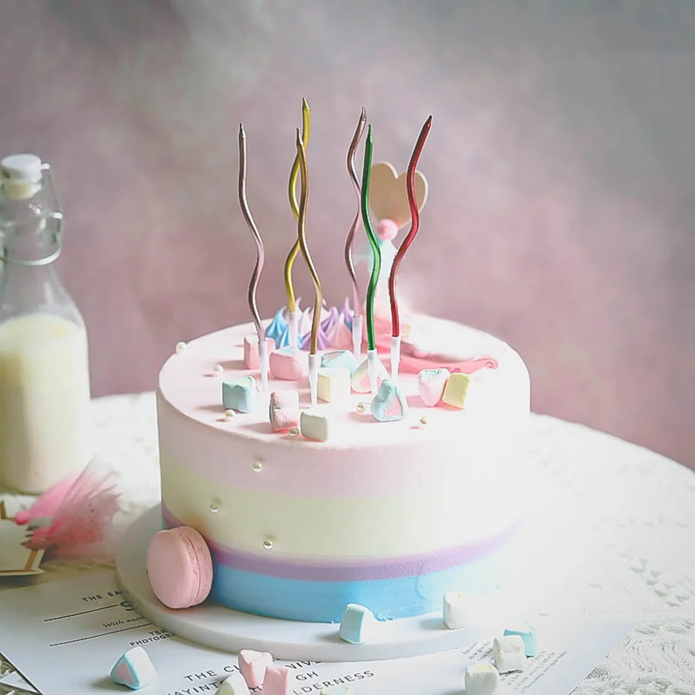 Velas De Cumpleaños Metálicas Largas Y Delgadas, Velas Para Tartas, Fiestas De Cumpleaños
