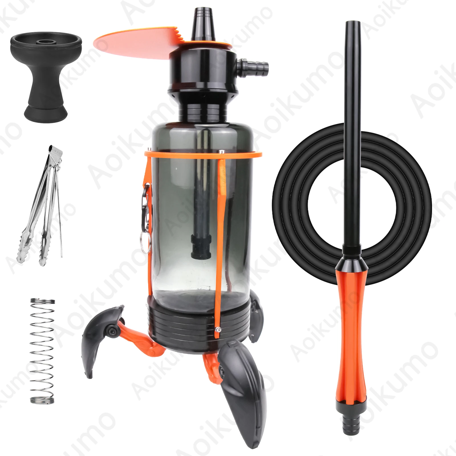 New Premium Crab Function Hookah Set with All Accessories Portable Easy to Clean Shisha Hookah Narguile Chicha Cachimbas Set