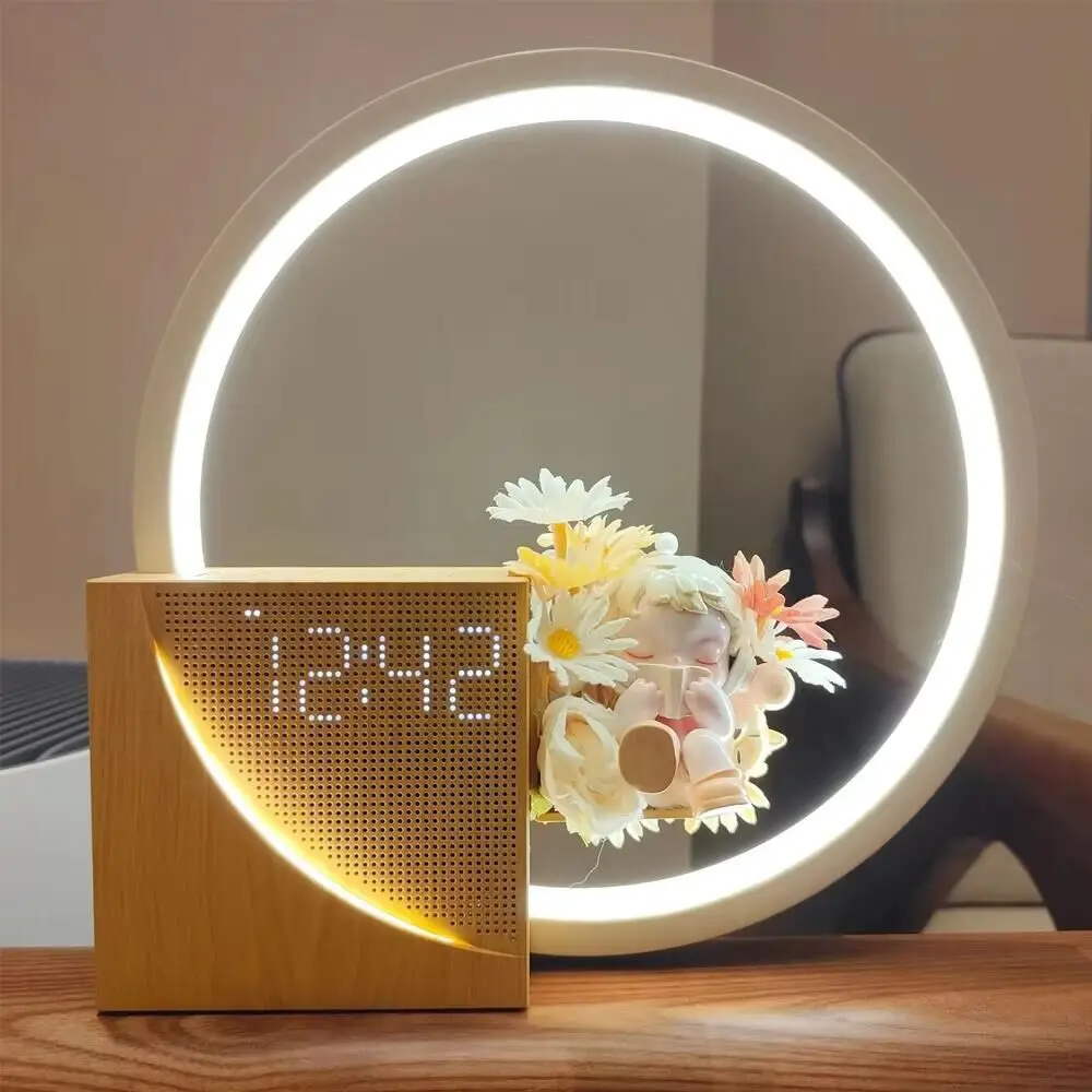 LED Night Light With Alarm Clock White Noise Natural Sound Timing Sleeping Light 3 Level Dimmable Touch Table Lamp For Bedroom 6