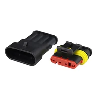 4Pin Waterproof AMP Auto Connector 18AWG M/F 1.5mm Term Quick Disconnect for Car Truck VehicleDJ7041-1.5-11/21 282088-1/282106-1 2