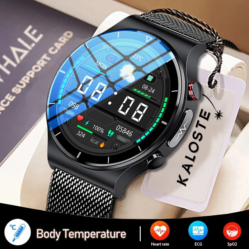 2022 New Ecg+ppg Smart Watch Men Blood Pressure Heart Rate Watches Ip68 Waterproof Fitness