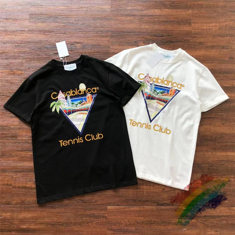 

Castle Triangle Casablanca Tennis Club T Shirts Men Women Tee High Quality Short Sleeve T-Shirts