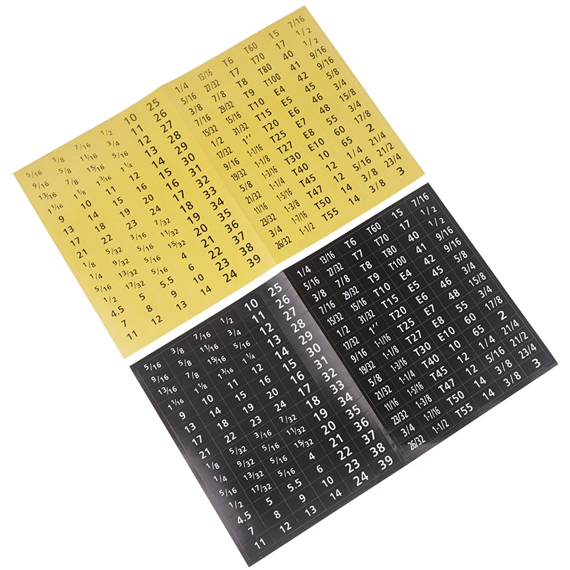 Master Socket Quick & Easy Reminder Label Stickers Chrome Decal Tags For Socket Sets Tools 180 Pcs/set