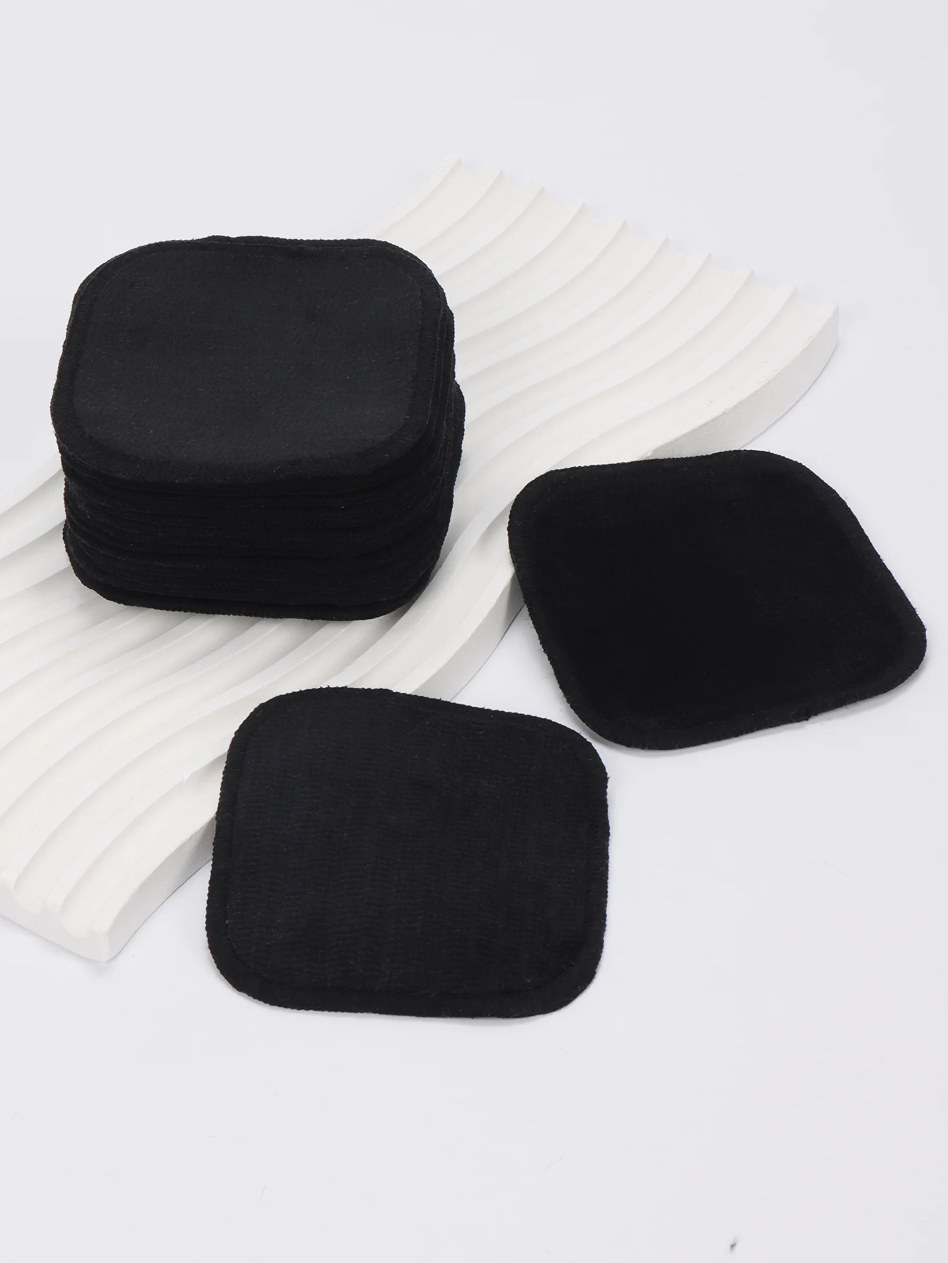 크리스탈 슈퍼 소프트 스퀘어 메이크업 리무버 5/10/20Pcs, 재사용 가능한 메이크업 리무버 도구, 세안, 클렌징, 메이크업 제거, 정장 가능