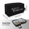 Custom Always And Forever Makeup Bag for Women Travel Cosmetic Organizer Fashion The Vampire Diaries Storage Toiletry Bags 4