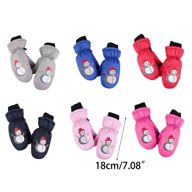 Children Windproof Gloves Stylish Toddler Ski Gloves Cartoon Kids Warm Thick Mittens Present for Boys Girls Gift