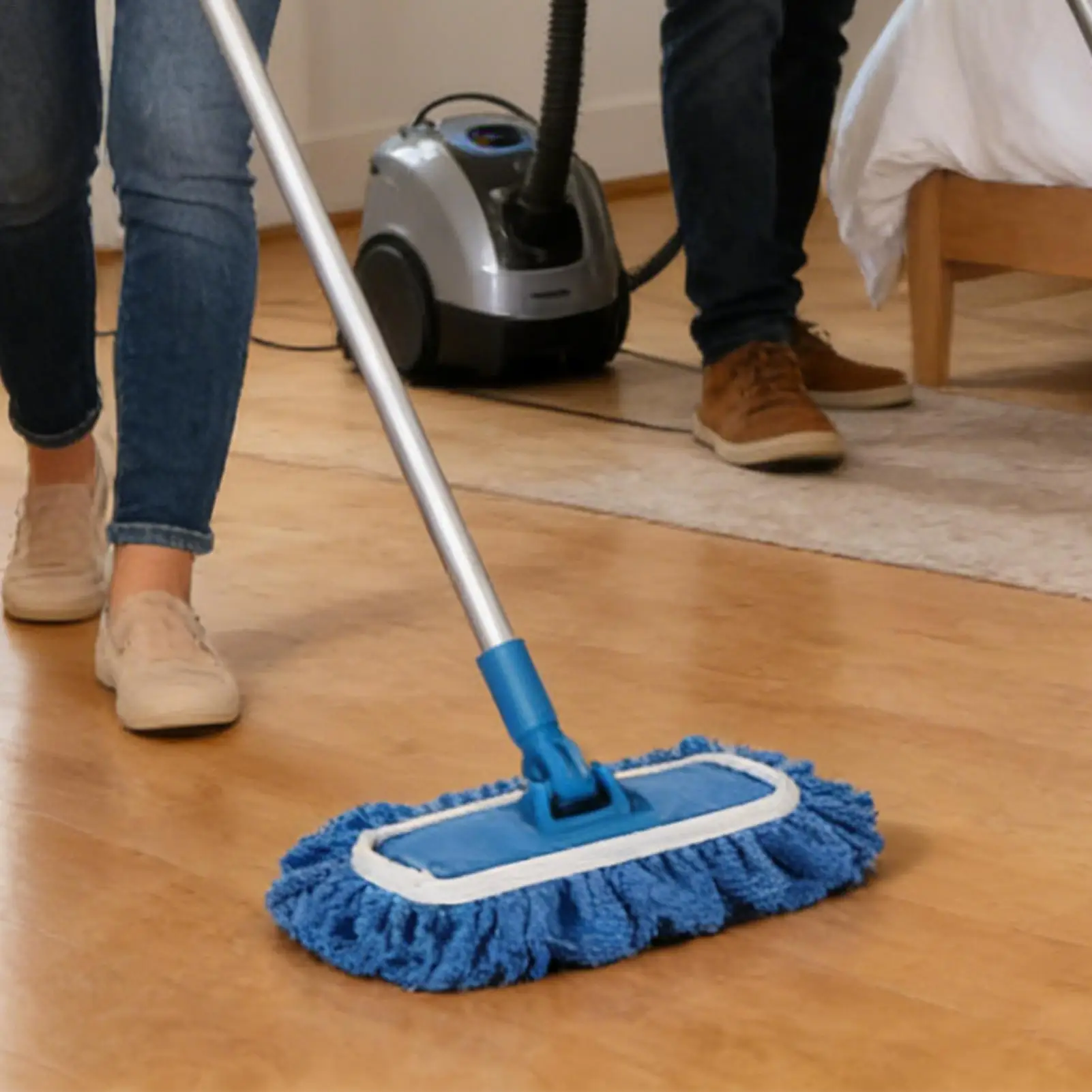 Eco-Friendly Machine Washable Microfiber Mop Pads for Versatile Home Cleaning