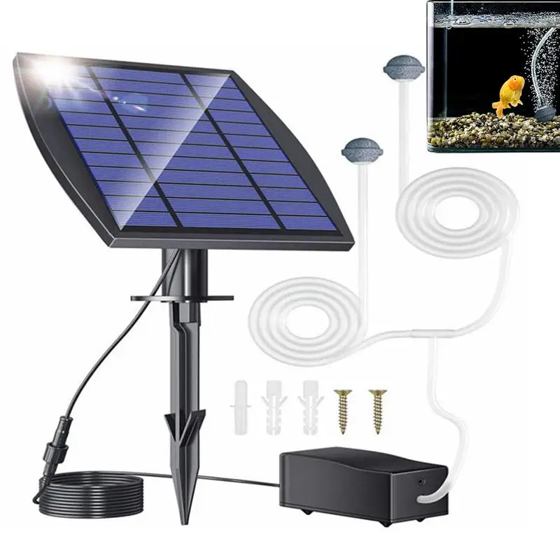 

Fish Tank Bubbler 2.5W Fish Tank Water Pump Hydroponic Air Pump Ensures Even Air Distribution Two Air Outlets Can Work 48 Hours