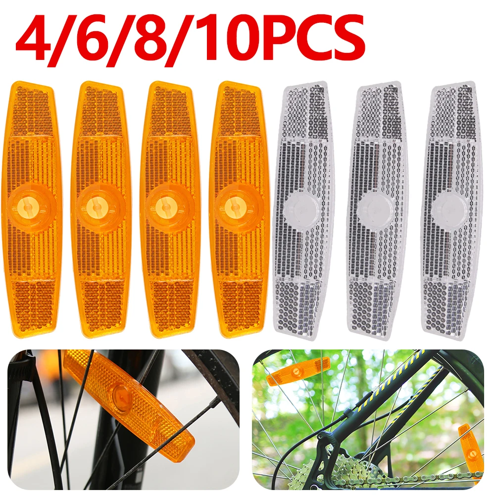 4-10pcs Bike Spoke Reflectors MTB Road Bike Warning Spoke Safety Reflector Lights Bicycle Wheel Rim Lights Cycling Accessories bike accessories