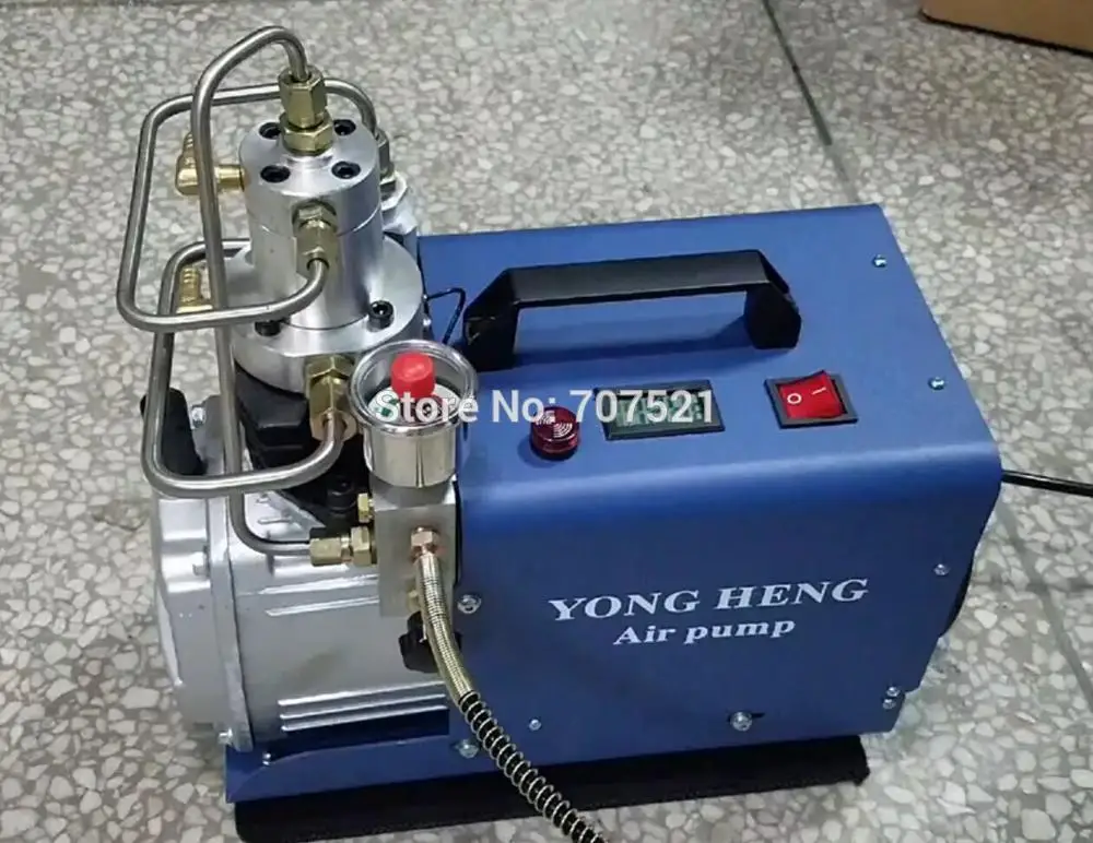 Adjustable Auto-Stop 4500PSI 300 Bar 220V Electric High Pressure PCP Rifle Air Pump Water Cooling Airgun Scuba Compressor |