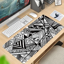 Tapis de souris rose, noir et blanc, accessoire de bureau artistique japonais, tapis de jeu d'entreprise 