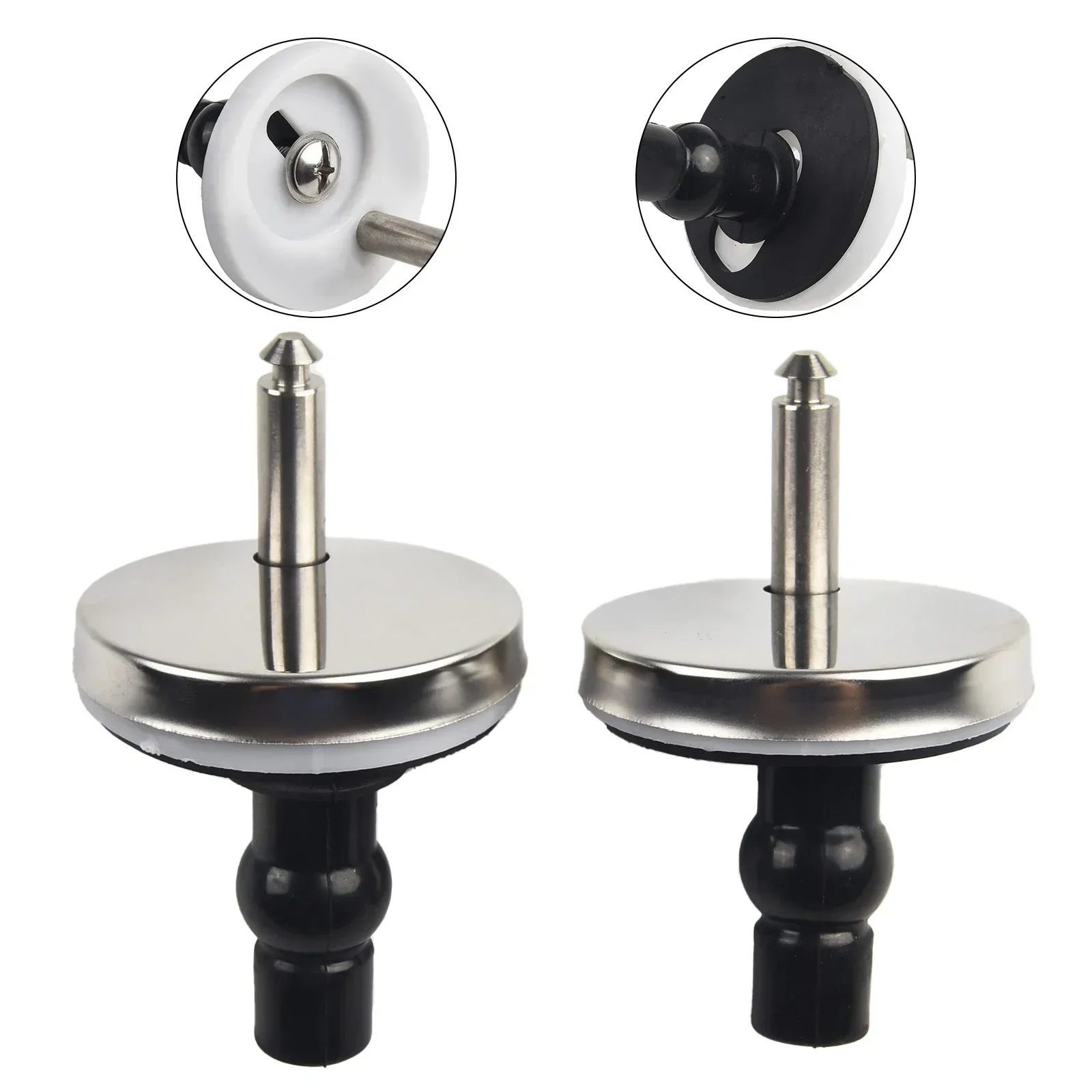 Stainless Steel Toilet Seat Hinges Top Fix Hinge Pack Mountings 2Pcs Replacement Quick Fitting For Toilet Bathroom Furniture