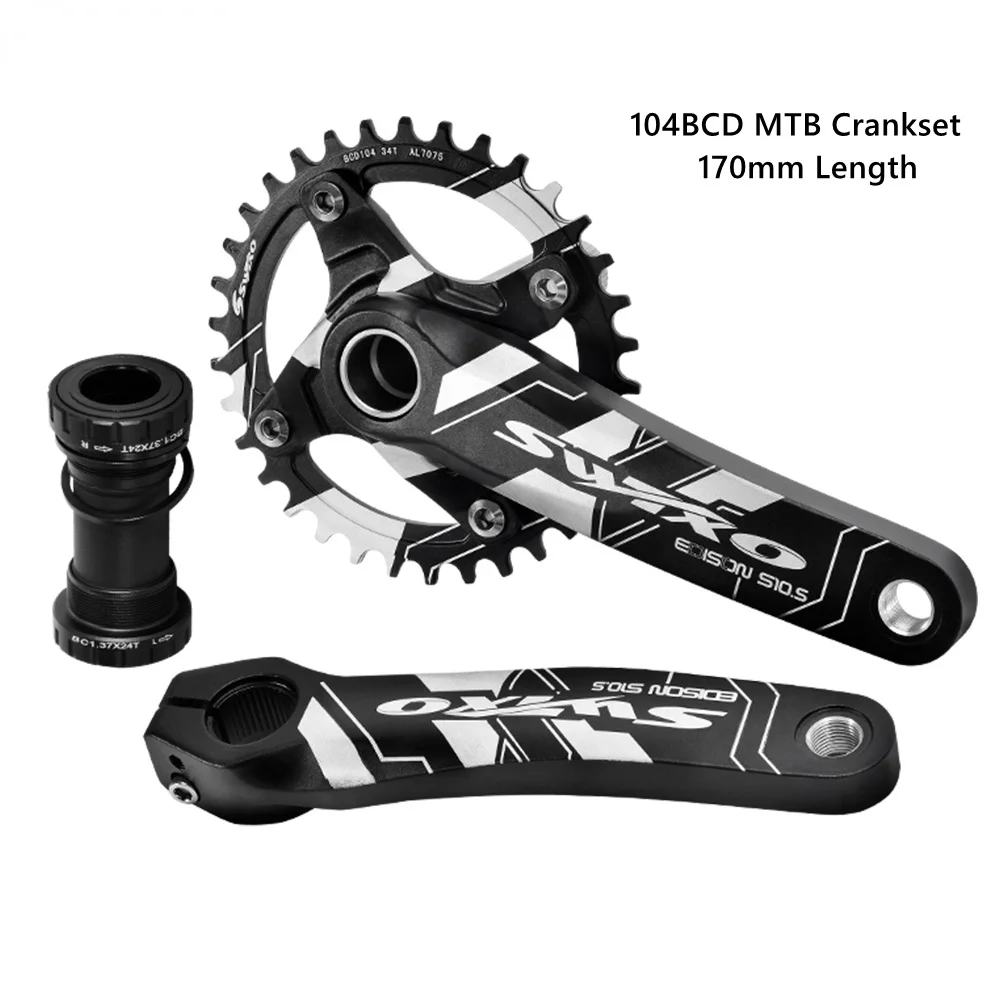 Mountain Bike Parts Crank Arm Set 170mm 104 BCD Bicycle Crankset Bottom