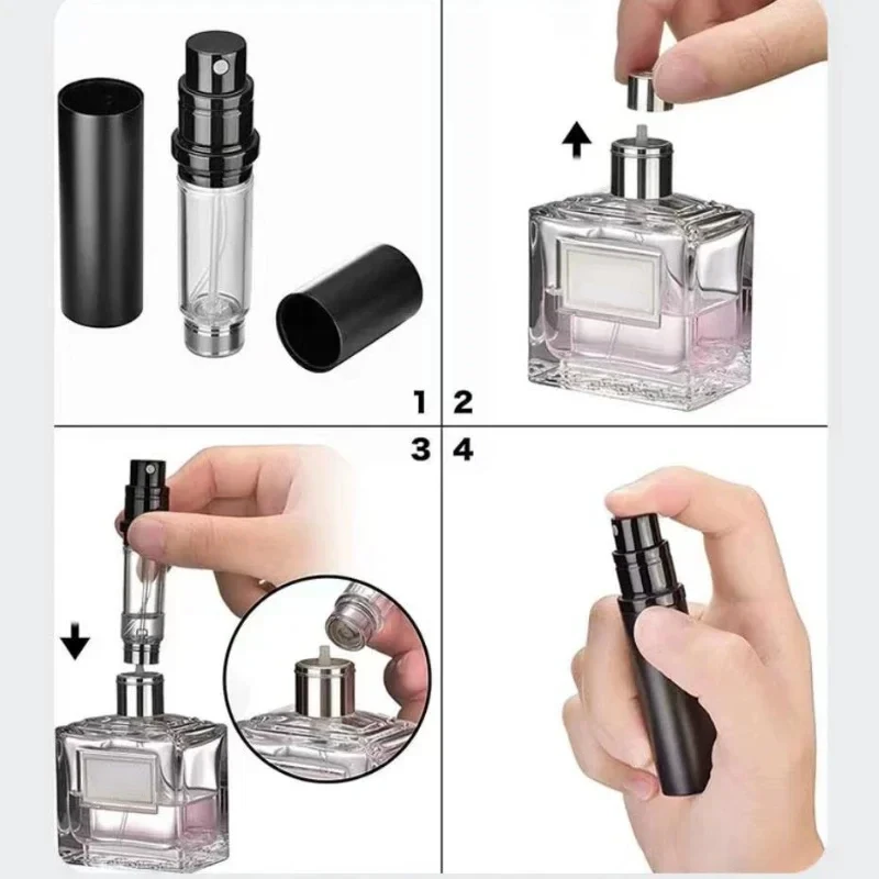 5ml Mini Bottom Filling Perfume Spray Dispenser Bottles Cosmetic Refillable Spray Atomizer Portable Liquid Container Bottle 5