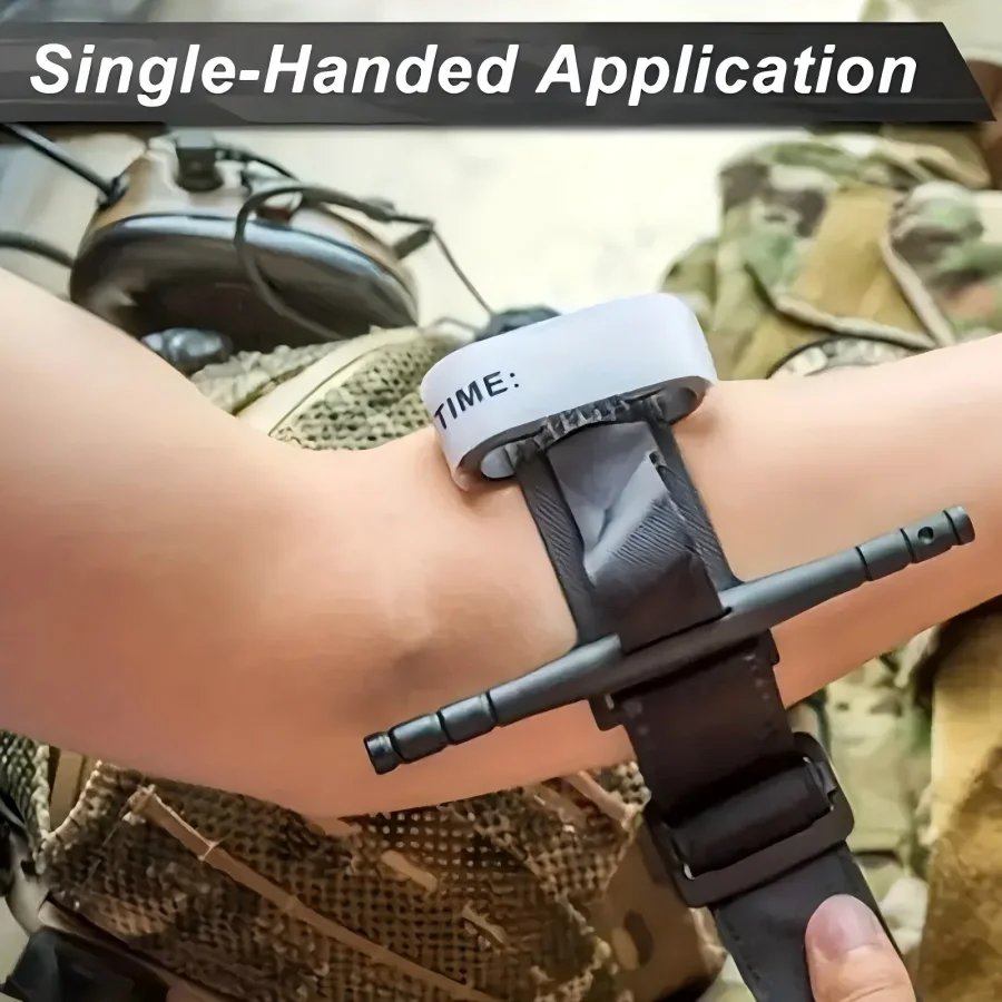 Tactical Emergency Tourniquet Aluminum Rod One-Handed Operation Spinning First-Aid Supplies Rescue Life Outdoor Survival Tool