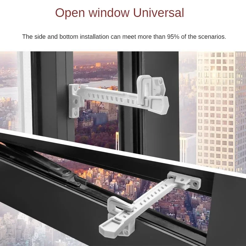 ABS Windows Brace Screw Window Sash Lock Baby Child Safety Latch Window Stopper Stay Catch Limiter Blocker Fixator Artifact