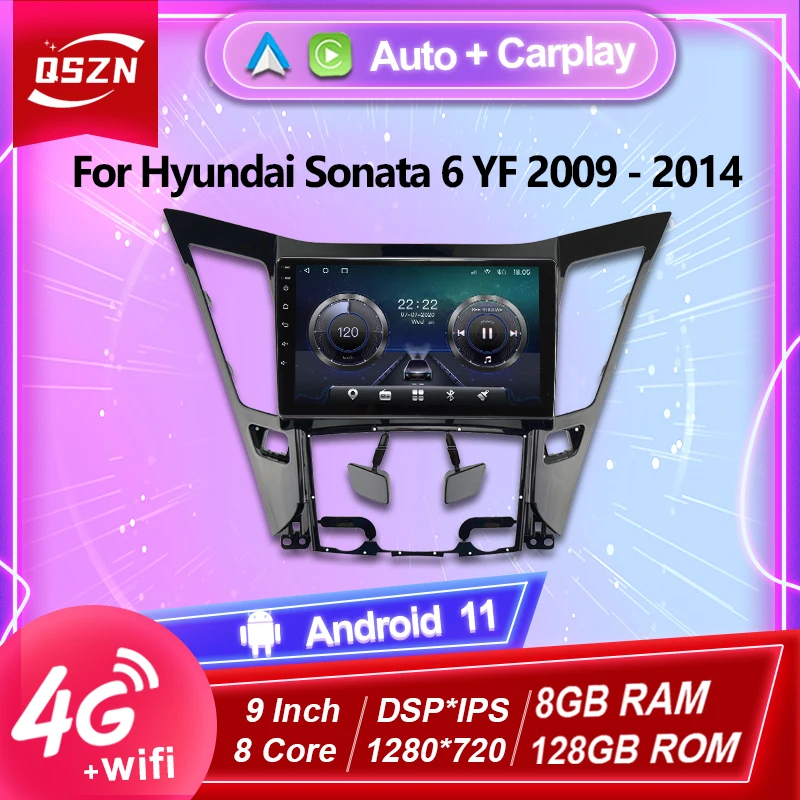 

Android 11 4G 8 Core Car Radio For Hyundai Sonata 6 YF 2009-2014 8+128G GPS Carpaly Auto Video DSP Multimedia Player GPS Stereo
